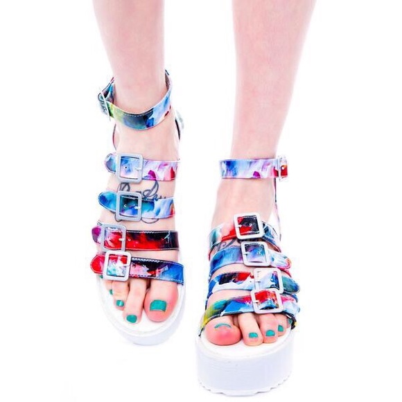 YRU Oasis Floral Flatforms - Picture 4 of 8